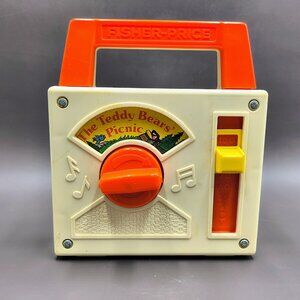 Vintage Fisher Price The Teddy Bears Picnic Wind Up Music Box Toy 1979 Works 792